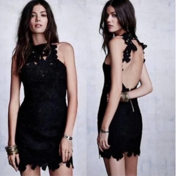 Saylor x Free People Presley Mini Dress in Black Size XS - Picture 1 of 5